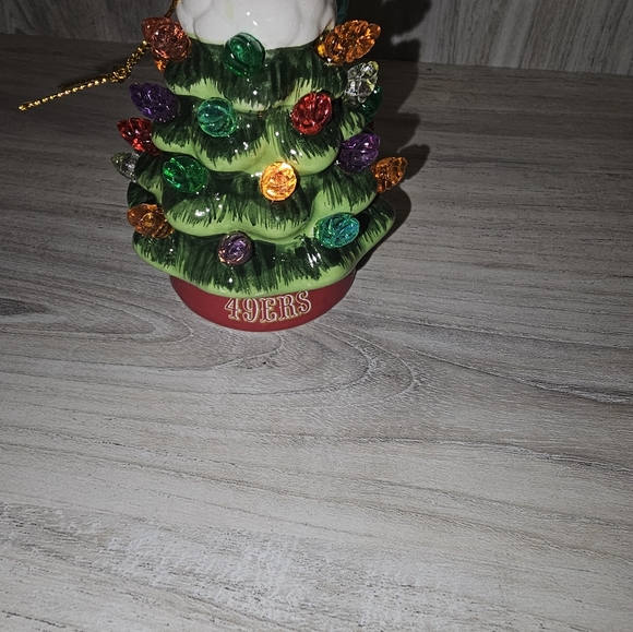 San Francisco 49ERS Lite Up Christmas Tree Ornament - Picture 2 of 6